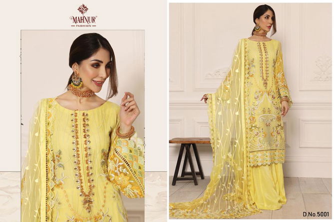 MAHNUR VOL 05 Function Wear Wholesale Georgette Dress Material Catalog